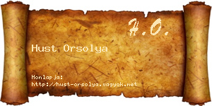Hust Orsolya névjegykártya